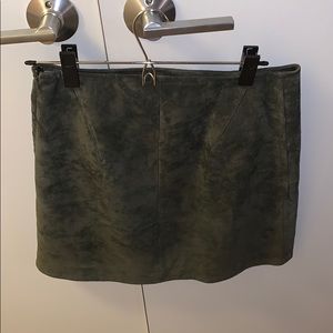 Suede mini skirt